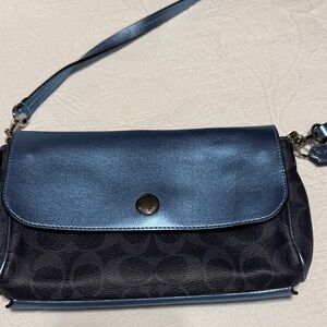 Coach Blue and Black Crossbody Bag